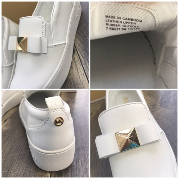 Michael Kors Aliza Slip On Leather Optic White W - Picture 8 of 8